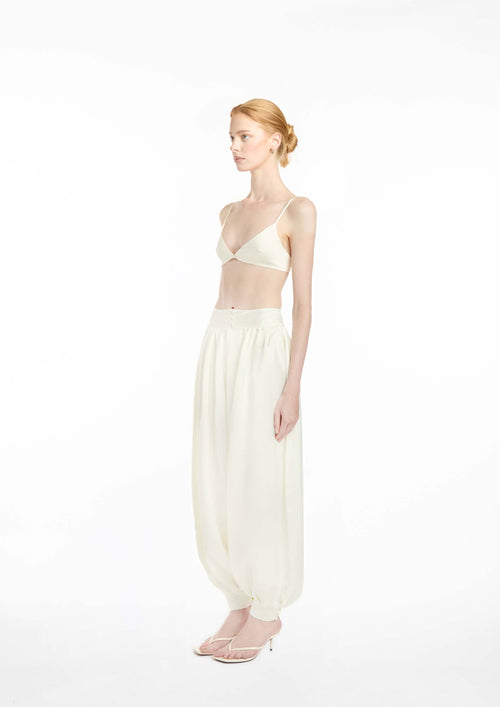 Draped Silk Pants