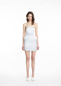 Sculpted Silk Mini Dress
